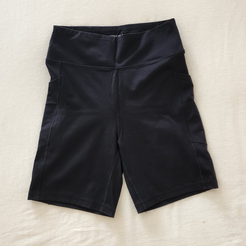 American Eagle Outfitters Black Bike Shorts High-Waisted